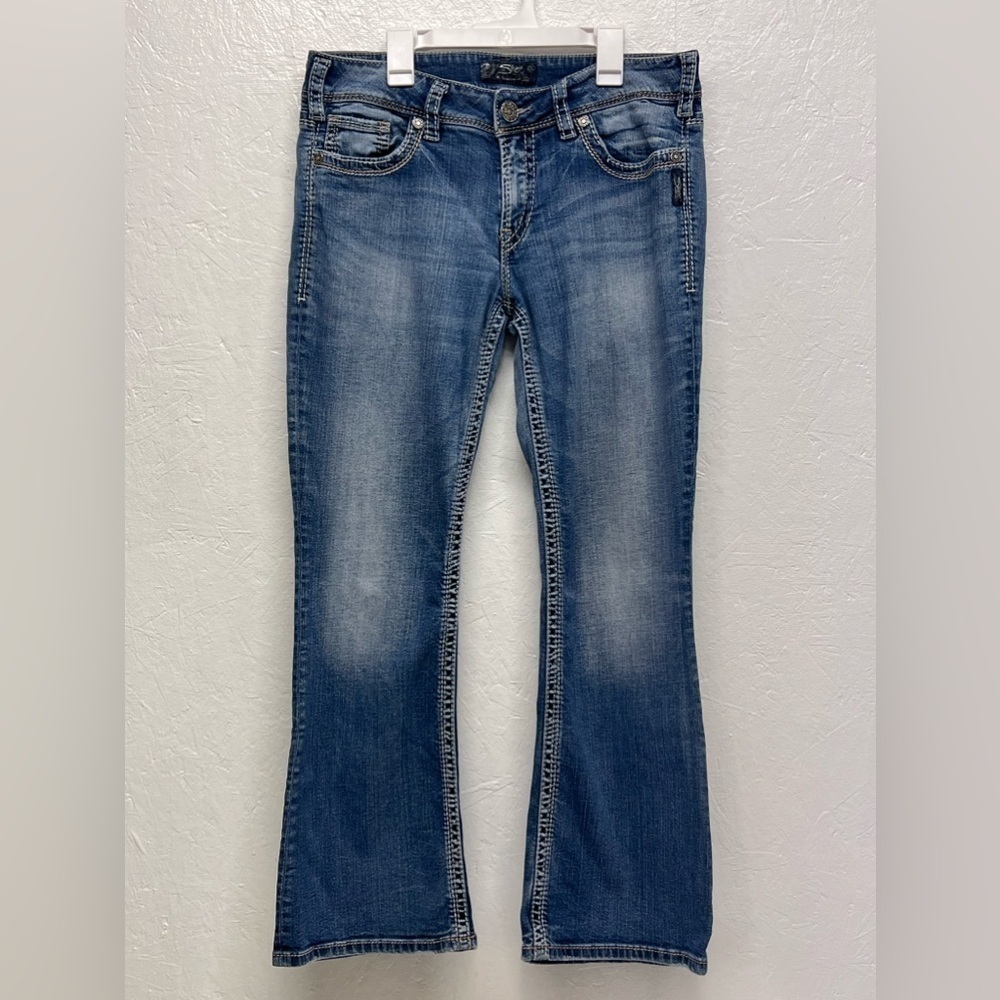Women’s - Silver Mid-Rise Bootcut Jeans - 32X30
